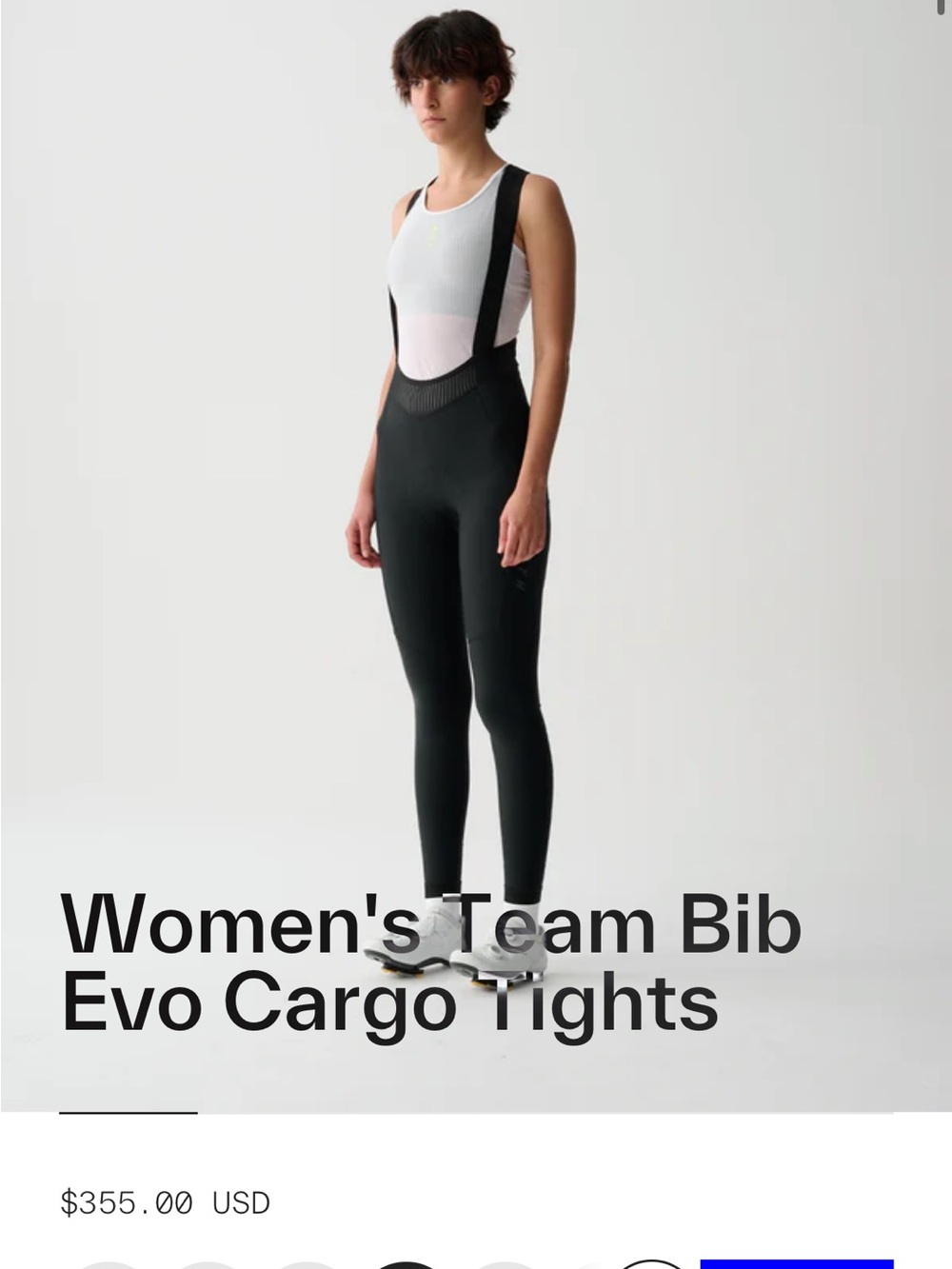 Women's Team Bib Evo Cargo Tights - Black